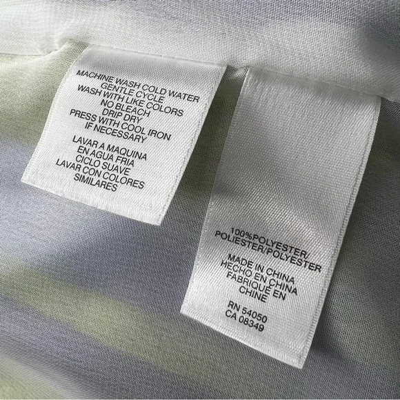 Evan Picone Blue and Green Patterned Dress - Picture 6 of 11